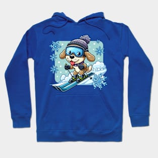 Skiing [puppy dog Hoodie